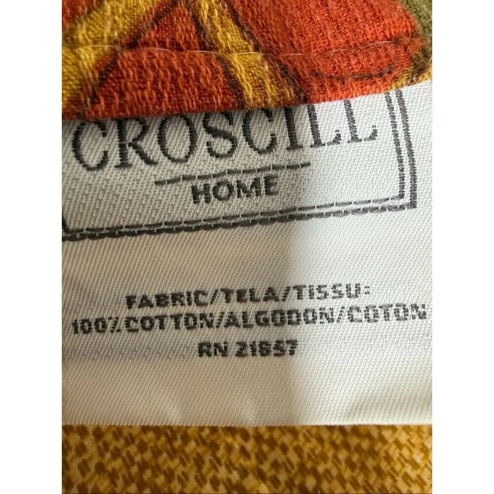 CROSCILL Las Palmas Tropical Leaves Twin Set Comforter Pillow Sham Bedskirt Note
